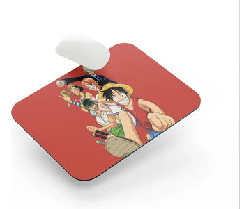 One Piece Anime Mouse Pad Personalizado + Obsequio Blanco