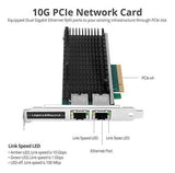 Tarjeta De Red Pcie Ethernet Gigabit Dual Port 10g, Intel X5