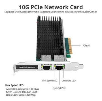 Tarjeta De Red Pcie Ethernet Gigabit Dual Port 10g, Intel X5