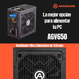 Fuente Poder 650w Reales 80 Plus Bronce Power Supply 650 W Negro