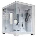 Gabinete Chasis Para Pc Gamer Pecera Argb Blanco + 3 Cooler