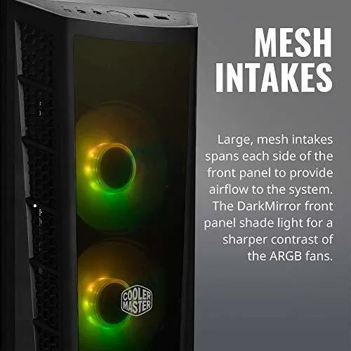 Cooler Master Masterbox Argb Micro-atx, Ventiladores Dobles