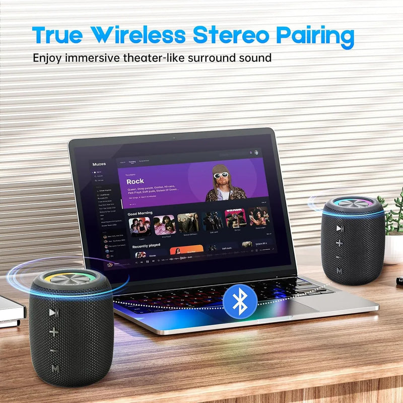 Altavoz Portátil Parlante Bluetooth Impermeable, 20w Negro