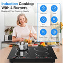 Estufa De Inducción 3600w Renahouse 4 Puestos Moderno Negro