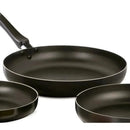 Juego Sartenes Imusa X 3 Piezas 18-20-24 Cm Antiadherente Negro