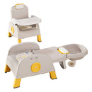 Sillla Comedor Reclinable Para Bebes 3 En 1 Gris