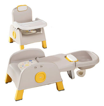 Sillla Comedor Reclinable Para Bebes 3 En 1 Gris