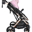 Coche De Bebé Bebesit Gold Lx Tipo Moisés Rosado Chasis Negro
