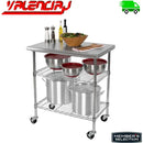 Mesa Cocina Acero Inoxidable 76x51x91 Cms Liso Cromado