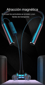 Auriculares Bluetooth Deportivos Batería De Larga Duración Negro