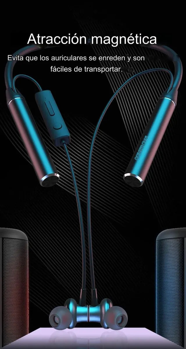 Auriculares Bluetooth Deportivos Batería De Larga Duración Negro