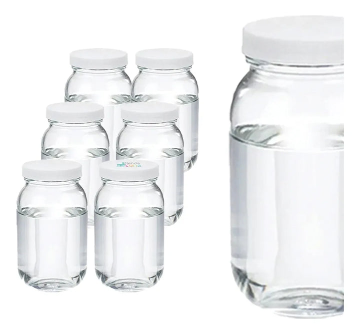 6 Frascos Envase Vidrio Almacenar Leche Materna 8 Oz