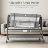 Biusikan Cuna De Bebe 3 En 1, Moises Mecedora Con Comodo Col