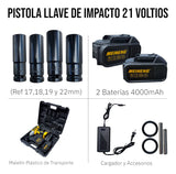 Pistola De Impacto Inalámbrica 1/2 Pulgadas. Meineng 3100rpm - Amarillo - 50hz/60hz