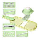 Rallador Y Pelador De Cocina Con Protector 6 En 1 Chefmaster Verde