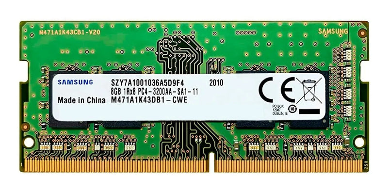 Memoria RAM color verde 8GB 1x8GB Samsung M471A1K43DB1-CWE
