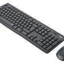 Kit de teclado y mouse inalámbrico Logitech MK295 Español Latinoamérica de color negro