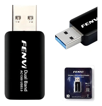 Mini adaptador Wi-fi inalámbrico USB de doble banda Fenvi Ac1300
