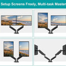 Soporte Monitor Dual Para Pantalla Pc De 17 A 33 Pulgadas Negro