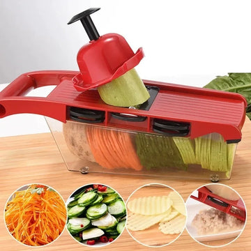 Mandoline Slicer 6en1 Cortadora De Verduras Rallador Cocina Rojo