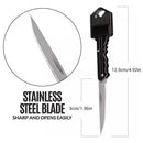 Cuchillo Supervivencia Navaja Táctica Camping Llave Llavero Negro