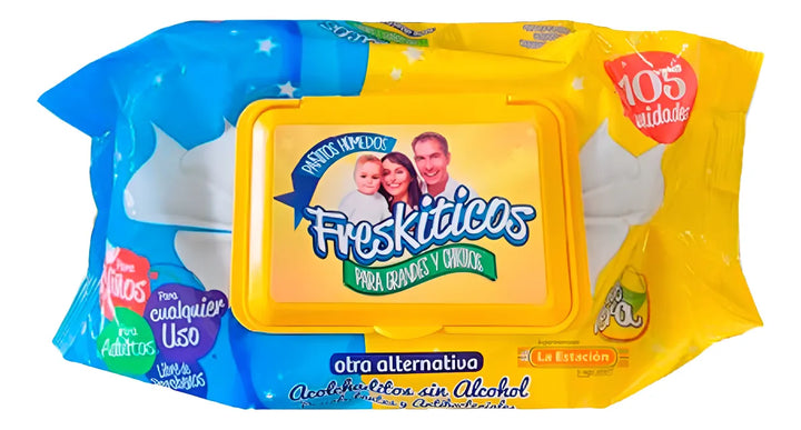 Pañitos Humedos Freskiticos X105 Con Aloe Vera