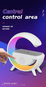 Bocina Bluetooth Altavoz Cargador Inalámbrico Led Rgb