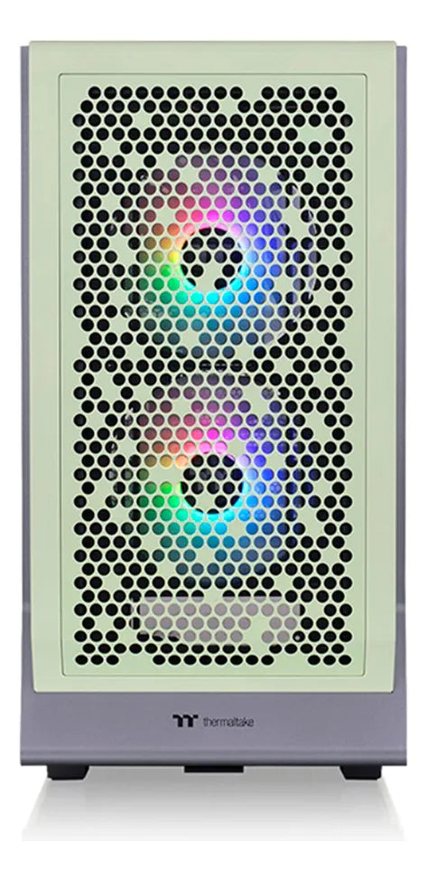 Gabinete Ceres 300 Matcha Green Tg Argb con 3 ventiladores Tt