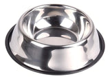 Comedero Plato Para Perros Y Gatos En Acero Inoxidable 22cm Color Plateado