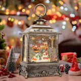 Snow Globe Musical Navideño Con Temporizador Y Luz Led