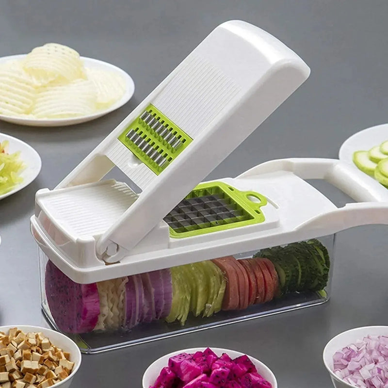 Cortador Rallador Frutas Picador Verduras Manual Verde