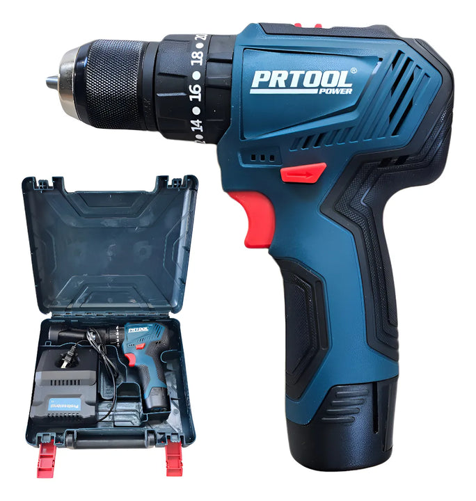 Taladro Percutor Inalámbrico 18v De 10mm Brushless 2 Batería - Azul Marino - 50hz/60hz