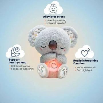El Sueño De Los Niños: Koala Que Late, Brilla Y Respira Color Gris