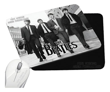 Pad Mouse Rectangular The Beatles Grupo Musica 3 Negro