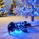 Serie Navideña Luz Led Azul X100 Luces Cable Verde Paq. X1