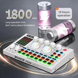 F999max - Tarjeta De Sonido En Vivo, Mezclador De Audio Prof