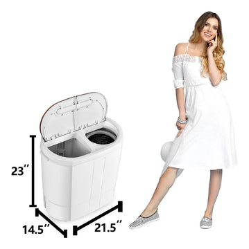 Lavadora Portatil Compacta Con Doble Tina