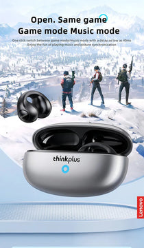 Auriculares inalámbricos Bluetooth Lenovo Livepods Xt83 Tws, color gris y negro