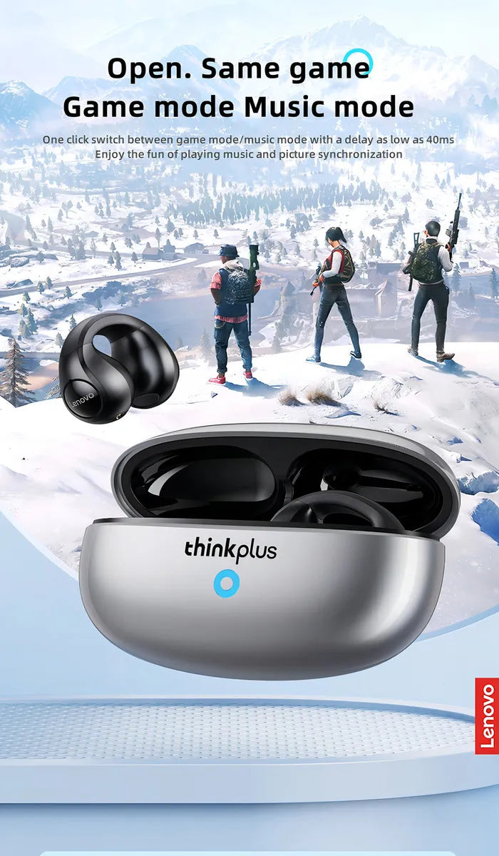 Auriculares inalámbricos Bluetooth Lenovo Livepods Xt83 Tws, color gris y negro