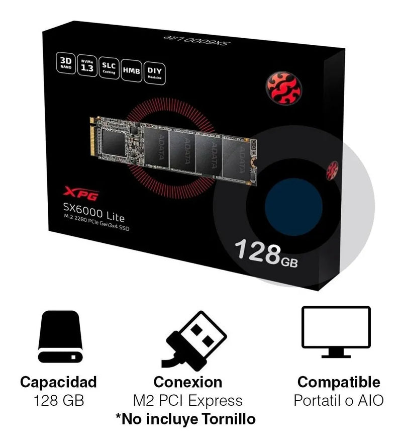 Disco Ssd Interno Xpg Sx6000 Lite Asx6000lnp-128gt-c 128gb
