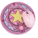 Pad Mouse Redondo Sakura Card Captor Negro