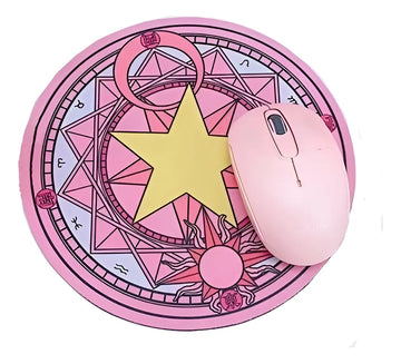 Pad Mouse Redondo Sakura Card Captor Negro