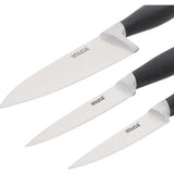 Set 3 Cuchillos Chef Multiusos Imusa 5861030379 Color Negro