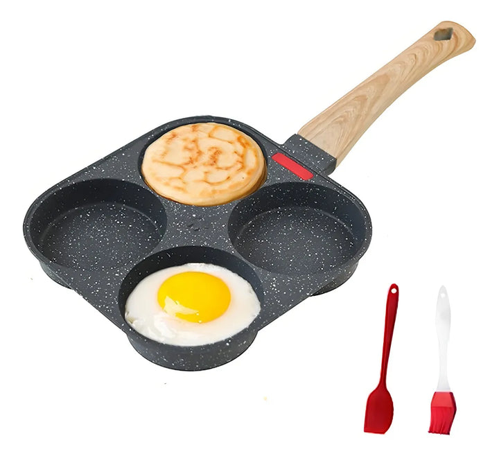Sartén Antiadherente Para Huevos De 4 Tazas Color Negro
