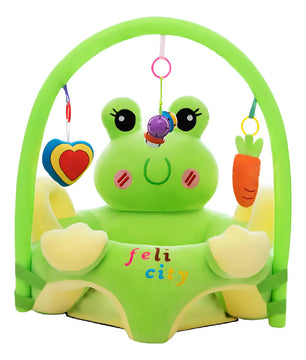 Sofá Almohada Asiento Cojin Silla Rana Aprender Sentar Portátil Felpa Suave Fácil Limpiar Seguro Cómodo Apoyo Perfecto Lindo Soporte Estable Mantener Postura Diseño Práctico Diversión Interactiva Bebé