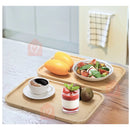 Bandeja De Bambú Para Servir Alimentos Mesa Y Cocina Lisa Madera