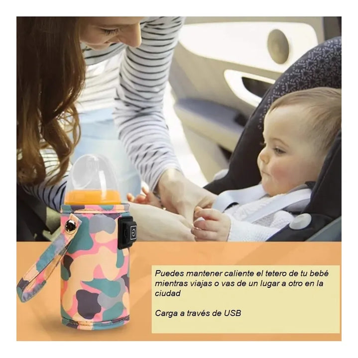 Calentador De Biberon Portátil Usb Para Vehículo/coche Rosa Rosa Pálido