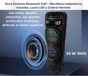 Parlante Torre Seisa Yx-s8301 150w Inalámbrico Negro