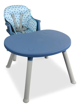 Silla Comedor Bebe 3en1 Baby Azul Bebesit comedor escritorio con alcolchado