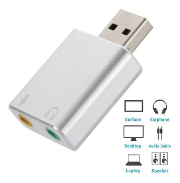 Adaptador Tarjeta De Sonido Usb 7.1 Virtual Premium Externa